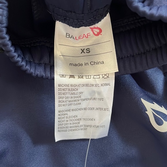 NWT Baleaf Fleece Running Track Pants XS Navy - Picture 6 of 10